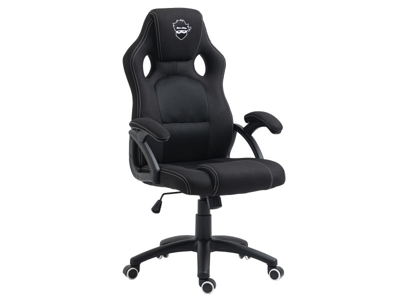 Cadeira Gamer Ninja Danzo, Reclinável, Preto e Branco