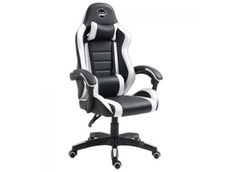 Cadeira Gamer Ninja Genin, Tecido, Preta e Branca