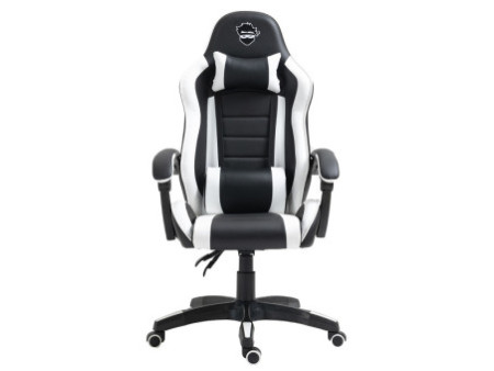 Cadeira Gamer Ninja Genin, Tecido, Preta e Branca