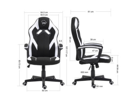 Cadeira Gamer Ninja Kaeru, Branco e Rosa
