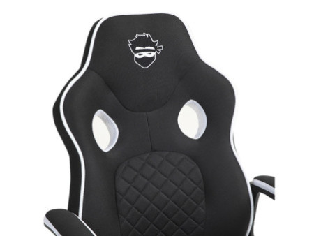 Cadeira Gamer Ninja Hiryu, Tecido, Preto e Branco, GN-CH-HRN0DBWF