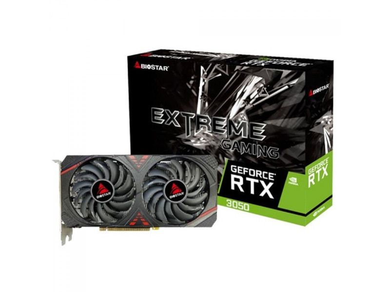 Placa de Vídeo Biostar NVIDIA GeForce RTX 3050, 6GB, GDDR6, DLSS, Ray Tracing, VN3516RF68 Placa de Vídeo Biostar NVIDIA GeForce RTX 3050, 6GB, GDDR6, DLSS, Ray Tracing, VN3516RF68