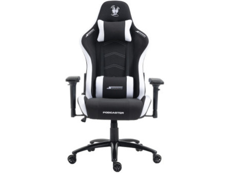 Cadeira Gamer Podcaster, Reclinável, 4D, Preta e Verde