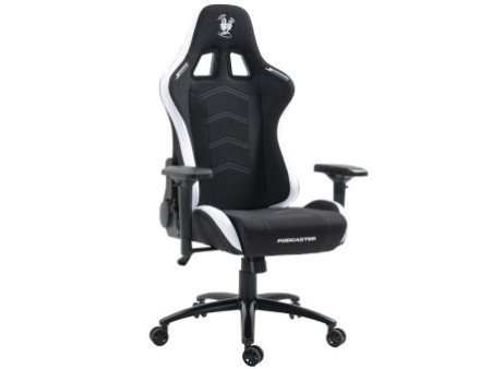 Cadeira Gamer Podcaster, Reclinável, 4D, Preta e Verde