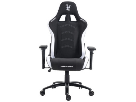 Cadeira Gamer Podcaster, Reclinável, 4D, Preta e Verde