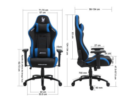 Cadeira Gamer Podcaster, Reclinável, 4D, Preta e Verde