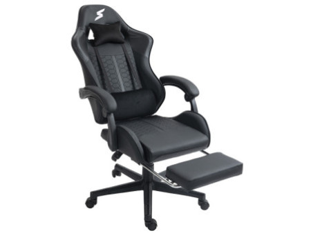 Cadeira Gamer SuperFrame Hunter, Reclinável, Tecido, Preto e Azul, GN-CH-HTR2DBBF