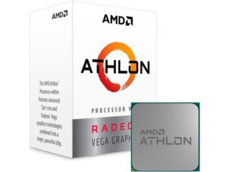 Processador AMD Athlon 3000G, 3.5GHz, 2-Cores, 4-Threads, 4Mb Cache, AM4, Com vídeo integrado, YD3000C6FHSBX