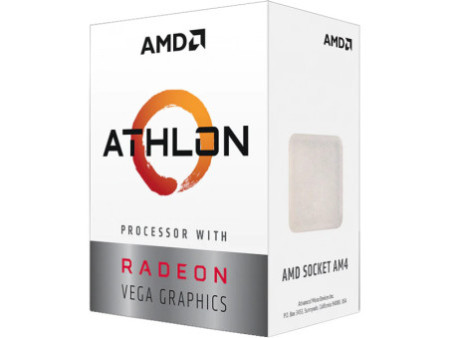 Processador AMD Athlon 3000G, 3.5GHz, 2-Cores, 4-Threads, 4Mb Cache, AM4, Com vídeo integrado, YD3000C6FHSBX