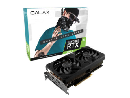Placa De Vídeo Galax NVIDIA GeForce RTX 3060 Ti 1-Click OC Plus, 8GB, GDDR6X, DLSS, Ray Tracing, 36ISM6MD2KCV
