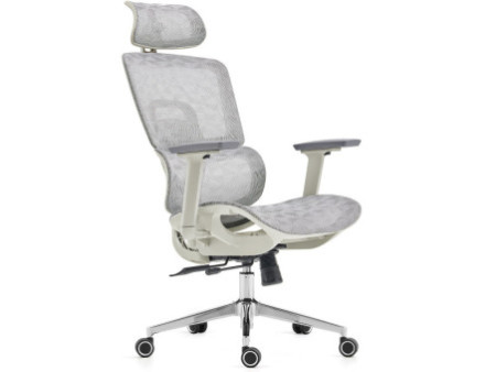 Cadeira de Escritório Dr. Office Work Pro, Ajustável, Mesh, 2D, Reclinável, Cinza, DR-CH-WKPR2DG