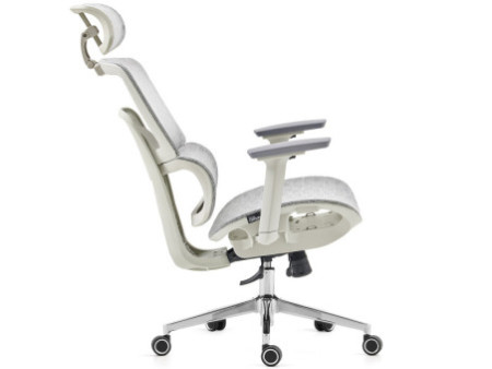Cadeira de Escritório Dr. Office Work Pro, Ajustável, Mesh, 2D, Reclinável, Cinza, DR-CH-WKPR2DG