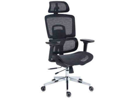 Cadeira de Escritório Dr. Office Ergo, Branco, Mesh, Altura Ajustável, DR-CH-EGR2DBWF