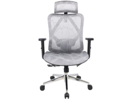 Cadeira de Escritório Dr. Office Business, Mesh, 2D, Ajustável, Suporta até 120kg, Cinza, DR-CH-BNN2DGF
