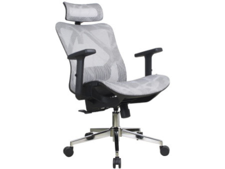 Cadeira de Escritório Dr. Office Business, Mesh, 2D, Ajustável, Suporta até 120kg, Cinza, DR-CH-BNN2DGF