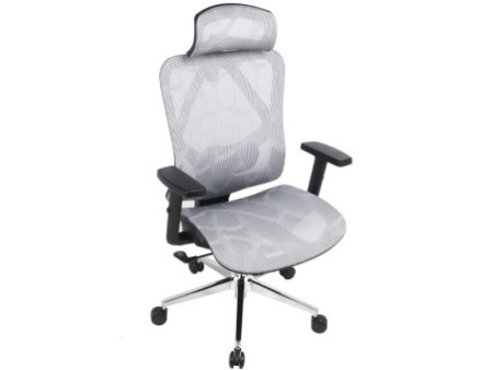 Cadeira de Escritório Dr. Office Business, Mesh, 2D, Ajustável, Suporta até 120kg, Cinza, DR-CH-BNN2DGF