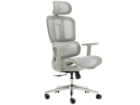 Cadeira De Escritório Dr. Office Prime, Mesh, Altura Ajustável, Cinza, DR-CH-PMN0DWF
