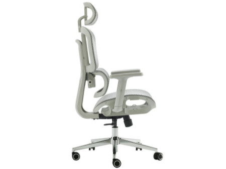 Cadeira De Escritório Dr. Office Prime, Mesh, Altura Ajustável, Cinza, DR-CH-PMN0DWF