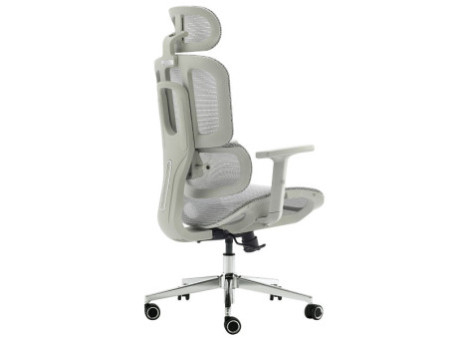 Cadeira De Escritório Dr. Office Prime, Mesh, Altura Ajustável, Cinza, DR-CH-PMN0DWF