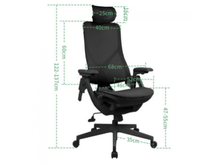 Cadeira De Escritório Dr. Office Handy, Ajustável, Ergonômica, Mesh, Rosa, DR-CH-HDN1DWP