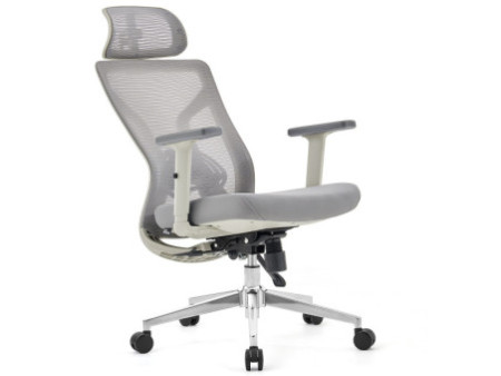 Cadeira de Escritório Dr. Office Ergo, Cinza, Mesh, Altura Ajustável, DR-CH-EGR2DBGF