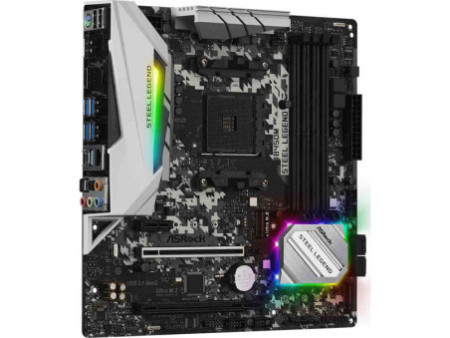 Placa Mãe ASRock B450M Steel Legend, Chipset B450, AMD AM4, mATX, DDR4
