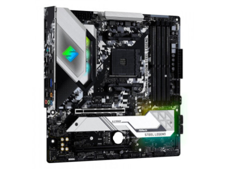 Placa Mãe ASRock B550M Steel Legend, Chipset B550, AMD AM4, MATX, DDR4