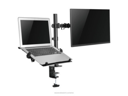 Suporte para Notebook DeepCool N80 RGB, Ajustável, Black, Com 2 Fans, DP-N222-N80RGB