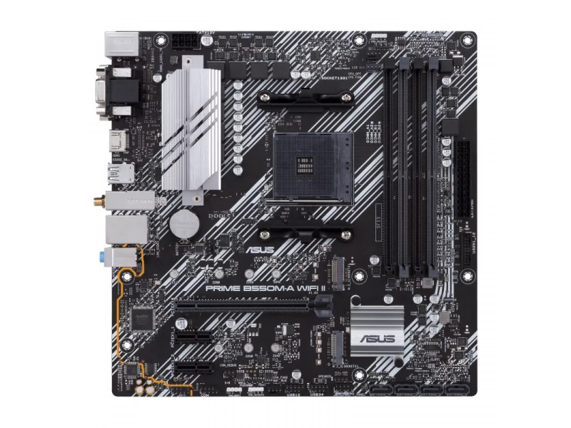 Placa Mãe Asus Prime B550M-A WiFi II, Chipset B550, AMD AM4, mATX, DDR4, 90MB19X0-M0EAY0