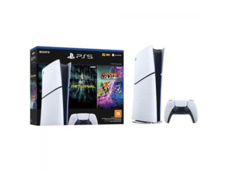 Console Playstation 5 Slim + Returnal e Ratchet & Clank, 1TB, Com 1 Controle PS5