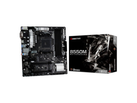 Placa Mãe Biostar B550MX/E PRO, Chipset B550, AMD AM4, mATX, DDR4