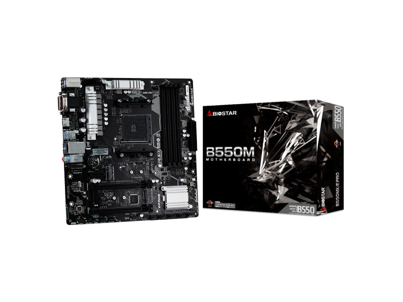 Placa Mãe Biostar B550MX/E PRO, Chipset B550, AMD AM4, mATX, DDR4