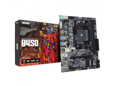 Placa Mãe PCYes B450, Chipset B450, AMD AM4, mATX, DDR4, PCYB450-RZ564