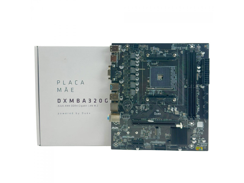 Placa Mãe Duex DXMBA320G, Chipset A320, AMD AM4, MATX, DDR4