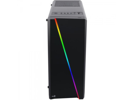 Gabinete Gamer Aerocool Skribble, RGB, Mid Tower, Vidro Temperado, Black, ATX, Sem Fonte, Com 3 Fans