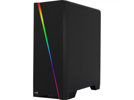 Gabinete Gamer Aerocool Skribble, RGB, Mid Tower, Vidro Temperado, Black, ATX, Sem Fonte, Com 3 Fans
