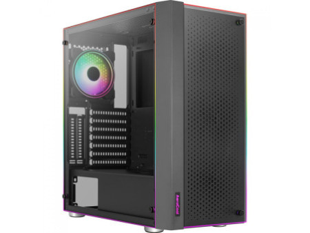 Gabinete Gamer Aerocool Aero One Mini, Mini Tower, Vidro Temperado, Black, M-ATX, Sem Fonte, Com 1 Fan, AERO ONE MINI