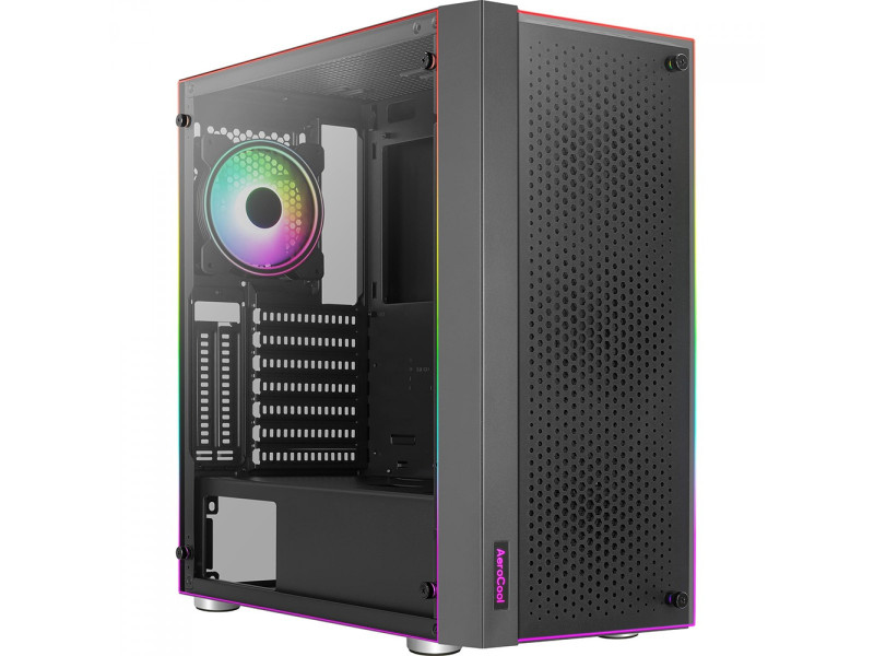 Gabinete Gamer Aerocool Aero One Mini, Mini Tower, Vidro Temperado, Black, M-ATX, Sem Fonte, Com 1 Fan, AERO ONE MINI Gabinete Gamer Aerocool Aero One Mini, Mini Tower, Vidro Temperado, Black, M-ATX, Sem Fonte, Com 1 Fan, AERO ONE MINI