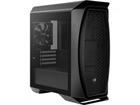 Gabinete Gamer Aerocool Aero One, Mid Tower, Vidro Temperado, Black, ATX, Sem Fonte, Com 1 Fan, AERO ONE