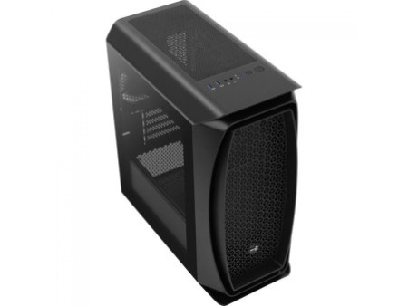 Gabinete Gamer Aerocool Aero One, Mid Tower, Vidro Temperado, Black, ATX, Sem Fonte, Com 1 Fan, AERO ONE