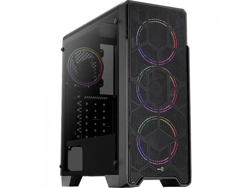 Gabinete Gamer Aerocool Dryft, Mid Tower, Vidro Temperado, Preto, Sem Fonte, Com 6 Fans ARGB Gabinete Gamer Aerocool Dryft, Mid Tower, Vidro Temperado, Preto, Sem Fonte, Com 6 Fans ARGB