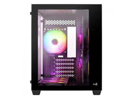 Gabinete Gamer Aerocool Dryft, Mid Tower, Vidro Temperado, Preto, Sem Fonte, Sem Fan