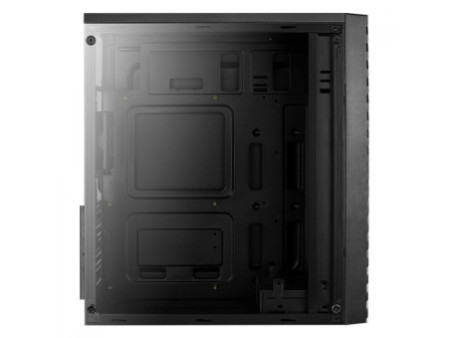 Gabinete Gamer Aerocool Delta, RGB, Mid Tower, Vidro Temperado, Black, ATX, Sem Fonte, Com 1 Fan