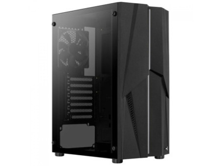 Gabinete Gamer Aerocool Split, Vidro Temperado, RGB, Mid Tower, Black, ATX, Sem Fonte, Com 1 Fan, 68558