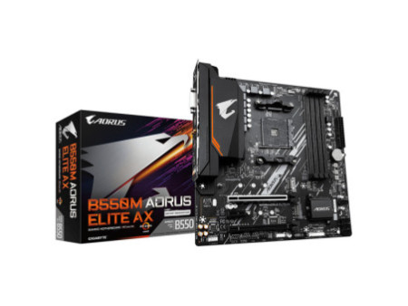 Placa Mãe Gigabyte B550M AORUS Elite AX, Chipset B550, AMD AM4, mATX, DDR4