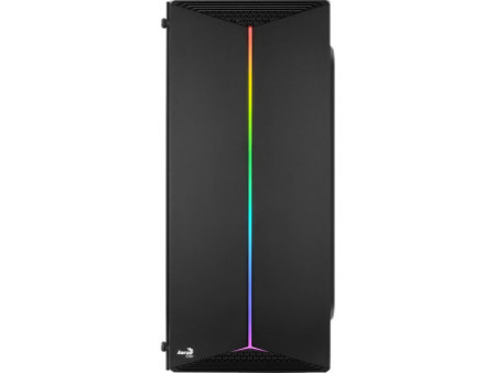 Gabinete Gamer Aerocool Prime, Mid Tower, Vidro Temperado, RGB, Black, ATX, Sem Fonte, Com 1 Fan, Prime-G-BK-V1