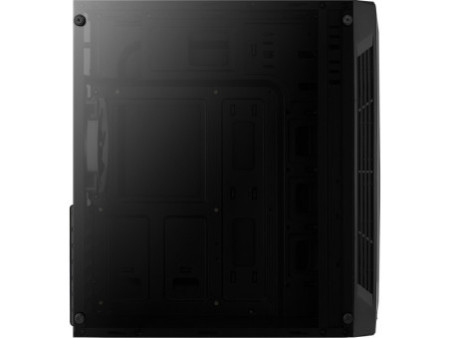Gabinete Gamer Aerocool Prime, Mid Tower, Vidro Temperado, RGB, Black, ATX, Sem Fonte, Com 1 Fan, Prime-G-BK-V1