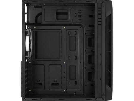 Gabinete Gamer Aerocool Prime, Mid Tower, Vidro Temperado, RGB, Black, ATX, Sem Fonte, Com 1 Fan, Prime-G-BK-V1