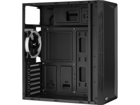 Gabinete Gamer Aerocool Prime, Mid Tower, Vidro Temperado, RGB, Black, ATX, Sem Fonte, Com 1 Fan, Prime-G-BK-V1