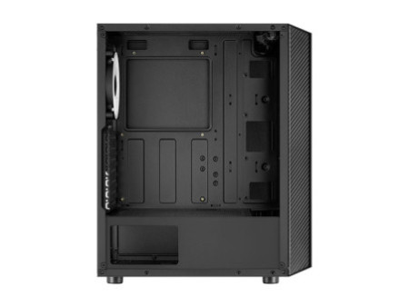 Gabinete Gamer Aerocool Mirage, Mid Tower, RGB, Vidro Temperado, Black, ATX, Sem Fonte, Com 1 Fan, MIRAGE-G-BK-V1
